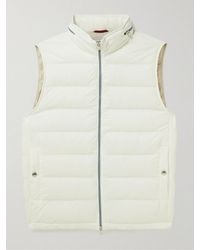Brunello Cucinelli - Quilted Nylon Down Hooded Gilet - Lyst