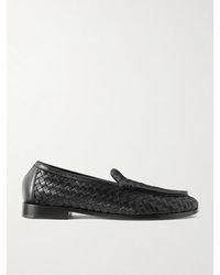 Bottega Veneta - Silenzio Intrecciato Leather Loafers - Lyst