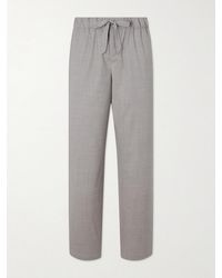 Frescobol Carioca - Luan Straight-Leg Wool Drawstring Trousers - Lyst