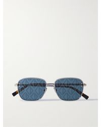 Dior - CD Diamond S4U silberfarbene Sonnenbrille mit D-Rahmen und Details aus Azetat - Lyst