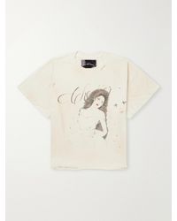 SEKRIT - Lips Printed Cotton-Jersey T-Shirt - Lyst