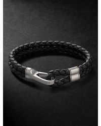 John Hardy - Braided Leather And Sterling Silver Bracelet - Lyst