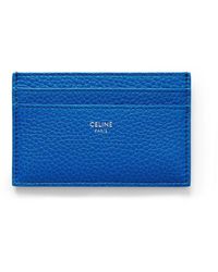 Celine - Logo-Print Full-Grain Leather Cardholder - Lyst