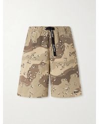 Kapital - Easy Straight-leg Herringbone Camouflage-print Cotton Shorts - Lyst
