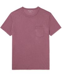 Officine Generale - Slub Cotton-blend Jersey T-shirt - Lyst