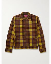 The Elder Statesman - Ian Checked Cashmere Bomber Jacket - Lyst