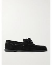 John Lobb - Foil Suede Boat Shoes - Lyst