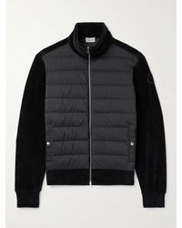 Moncler - Ribbed Cotton-blend Chenille And Quilted Shell Down Zip-up Cardigan - Lyst