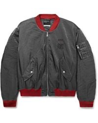 Enfants Riches Deprimes - Logo-embroidered Padded Crinkled-shell Bomber Jacket - Lyst