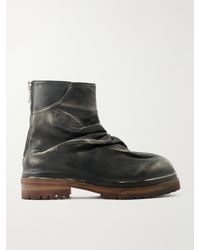424 - Marathon Distressed Leather Biker Boots - Lyst