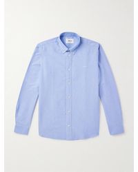 NN07 - Colby 5910 Button-Down Collar Logo-Embroidered Organic Cotton Shirt - Lyst