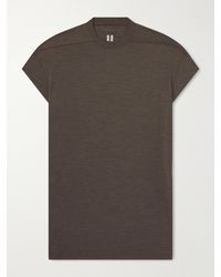 Rick Owens - Jumbo Wool And Silk-Blend Jersey T-Shirt - Lyst
