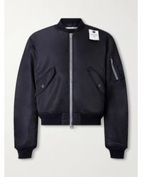 Acne Studios - Orby Embellished Fleece-Lined Padded Twill Bomber Jacket - Lyst