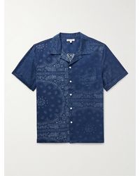 Alex Mill - Convertible-collar Indigo-dyed Bandana-print Cotton Shirt - Lyst