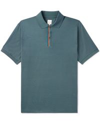 Paul Smith - Slim-fit Striped Cotton-piqué Polo Shirt - Lyst