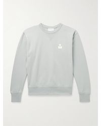 Isabel Marant - Mike Logo-flocked Cotton-blend Jersey Sweatshirt - Lyst