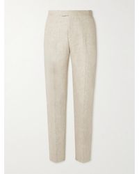 Favourbrook - Allercombe Slim-Fit Straight-Leg Linen Suit Trousers - Lyst
