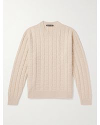Acne Studios - Kelvir Face Cable-knit Wool-blend Sweater - Lyst