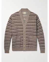 De Bonne Facture - Striped Wool Cardigan - Lyst
