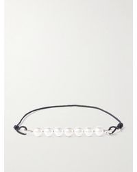 Le Gramme - 13G Beaded Sterling And Cord Bracelet - Lyst