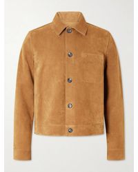 Ami Paris - Logo-Embossed Suede Jacket - Lyst