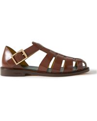 VINNY'S - Glossed-leather Sandals - Lyst