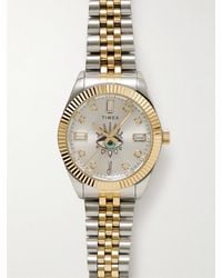 Timex - Jacquie Aiche 36mm Gold- And Silver Tone Crystal Watch - Lyst