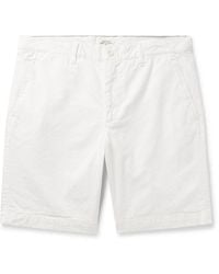 Hartford - Byron Slim-fit Straight-leg Garment-dyed Cotton And Linen-blend Shorts - Lyst