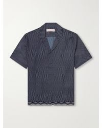 Orlebar Brown - Maitan Camp-Collar Printed Silk-Satin Shirt - Lyst