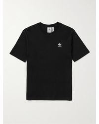 adidas Originals - T-shirt in jersey di cotone con logo ricamato Essentials - Lyst