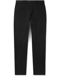 ZEGNA - Straight-Leg Garmet-Dyed Stretch-Cotton Twill Chinos - Lyst