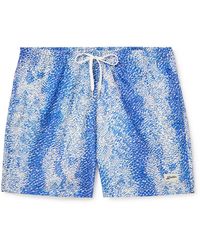 Bather - Painted Moss Straight-leg Mid-length Printed Recycled Swim Shorts - Lyst
