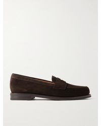 Morjas - The Ivy Suede Penny Loafers - Lyst