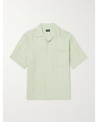 ZEGNA - Camp-collar Oasi Linen Shirt - Lyst