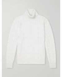 Brunello Cucinelli - Cable-Knit Cashmere Rollneck Sweater - Lyst