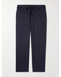 Kaptain Sunshine - Traveller Easy Cotton And Silk-blend Drawstring Trousers - Lyst