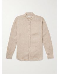 Slowear - Glanshirt Grandad-collar Linen Shirt - Lyst