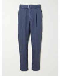 Officine Generale - Hugo Tapered Garment-dyed Lyocell-blend Suit Trousers - Lyst
