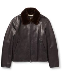 Loro Piana - Baydan Shearling-Trimmed Aviator Jacket - Lyst