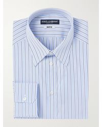 Dolce & Gabbana - Striped Cotton-Poplin Shirt - Lyst