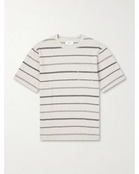 MR P. - Striped Cotton-jersey T-shirt - Lyst