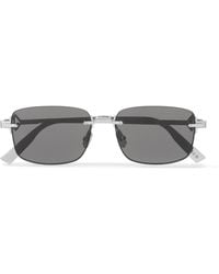 Dior - Cd Diamond S11U Rectangular-Frame Rimless-Tone Sunglasses - Lyst