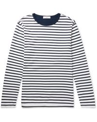 MR P. - Striped Long-sleeved Cotton-jersey T-shirt - Lyst