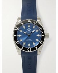 Gucci - Dive 40Mm Automatic Stainless Steel And Rubber Watch - Lyst