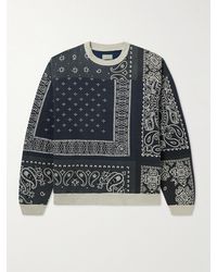 Kapital - Bandana-print Cotton-jersey And Quilted Shell Sweatshirt - Lyst