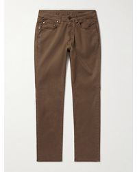 Boglioli - Slim-fit Straight-leg Cotton-blend Twill Trousers - Lyst