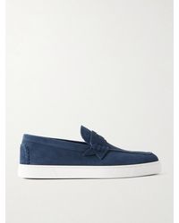 Christian Louboutin - Harold Suede Loafers - Lyst