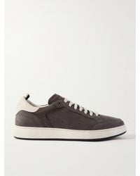 Officine Creative - The Answer 002 Leather-trimmed Suede Sneakers - Lyst
