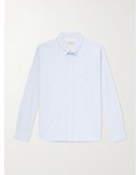Officine Generale - Striped Cotton Oxford Shirt - Lyst
