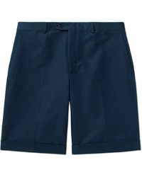 Brioni - Lerici Straight-leg Linen And Cotton-blend Shorts - Lyst